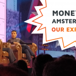 Steve Wozniak and Nuno Sebastiao talking on-stage during the Money20/20 Europe 2018 Conference