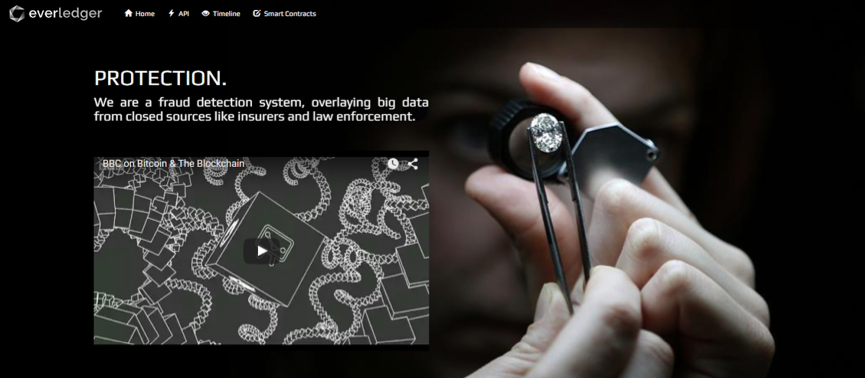 A diamond appraised by an expert, symbolizing what Everledger does with its platform
