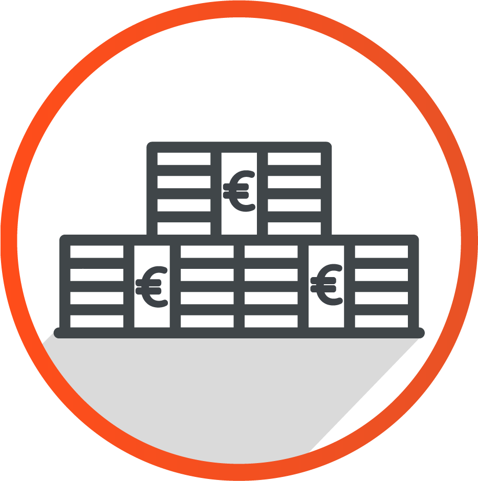 um monte de notas, simbolizando os custos do desenvolvimento de gateways de pagamento para mercados