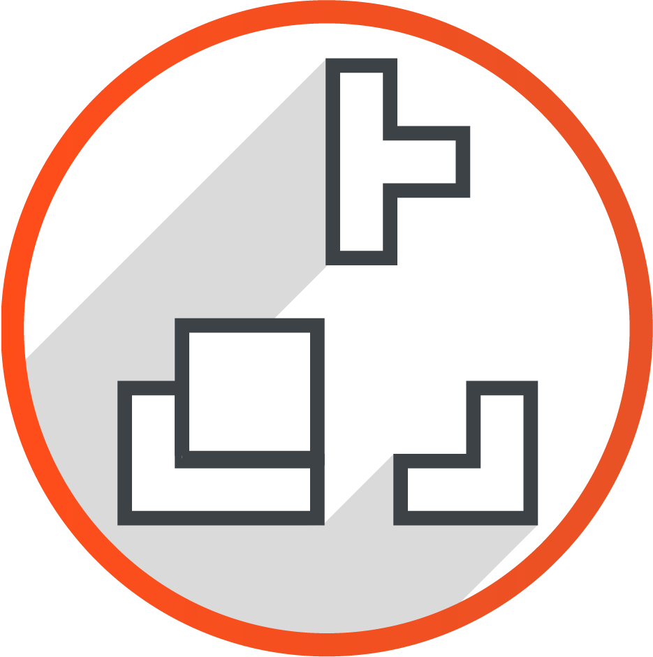 en tetris block faller ner, passar perfekt mellan två andra block, som symboliserar skalbarhet och kompatibilitet i betalning gateways